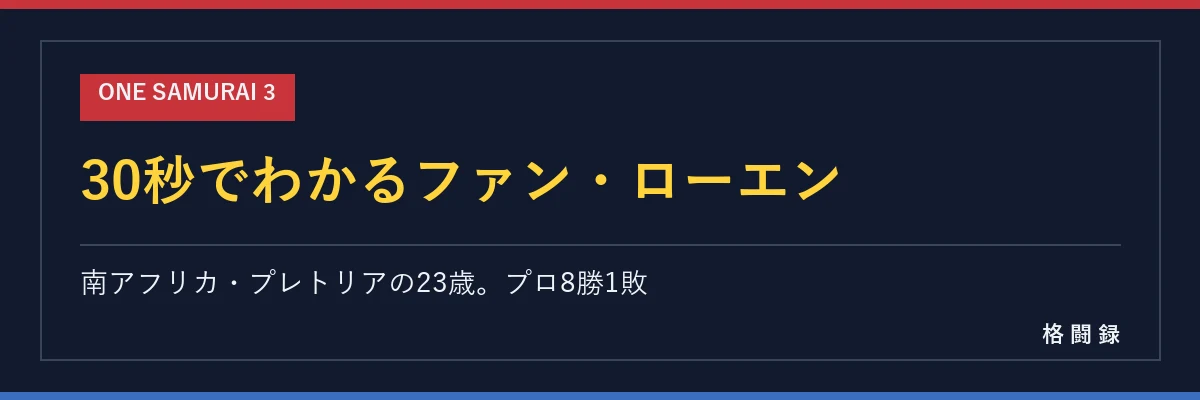 30秒でわかるファン・ローエン