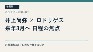 井上尚弥対ロドリゲス 来年3月へ12月の一戦が焦点 対戦は未決定
