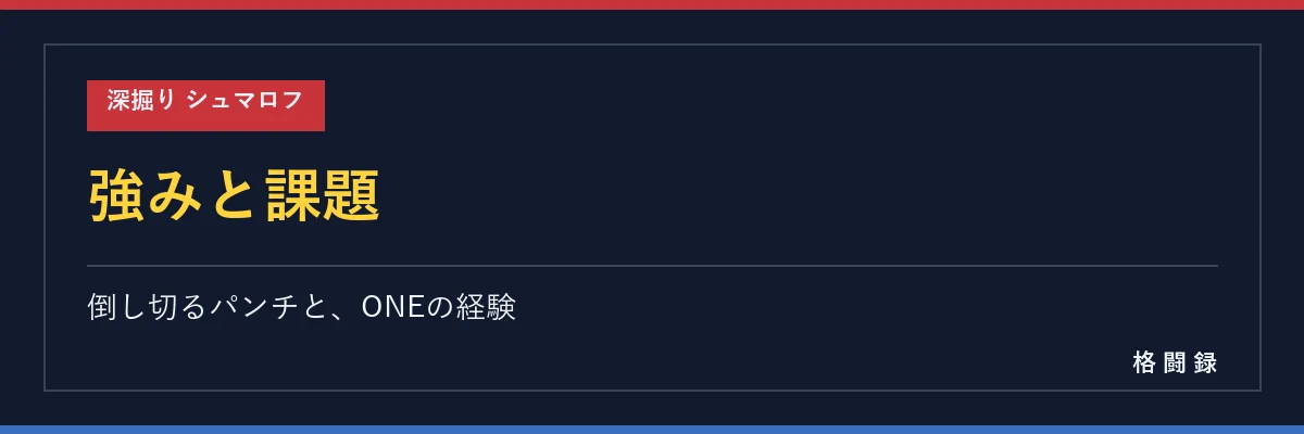 シュマロフの強みと課題