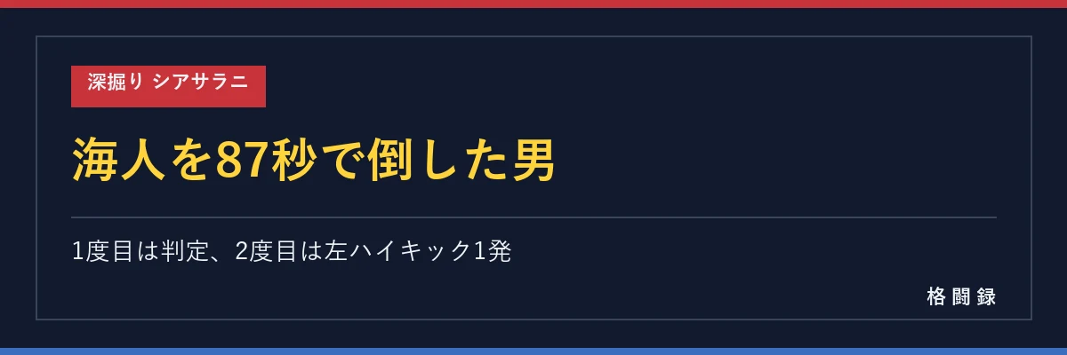 シアサラニが海人を倒した試合